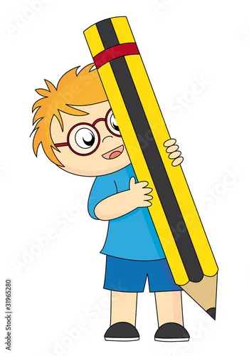 Obraz Powrót do szkoły Rysunek dziecka ołówkiem