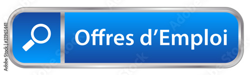 Bouton Web OFFRES D’EMPLOI (recherche carrières annonces cv)