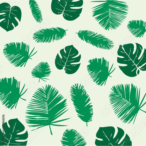 Tropical Leaves Seamless Pattern