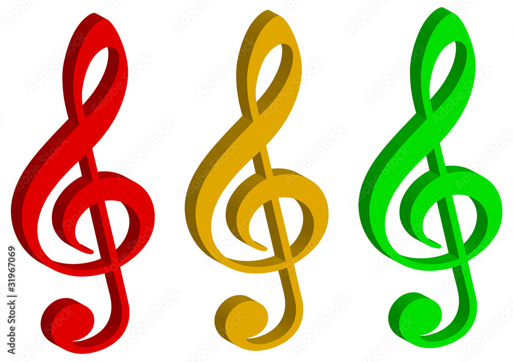 Fototapeta premium Colour Music symbol