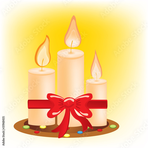 Festive burning candles