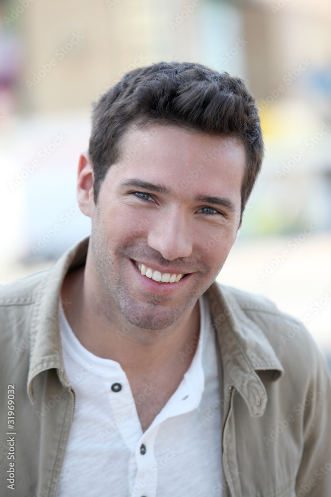 Portrait of handsome smiling man Portrait of handsome smiling man