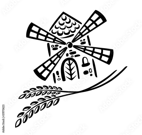 Bäcker, Brot, Mehl, Getreide, Mühle, Korn, vector