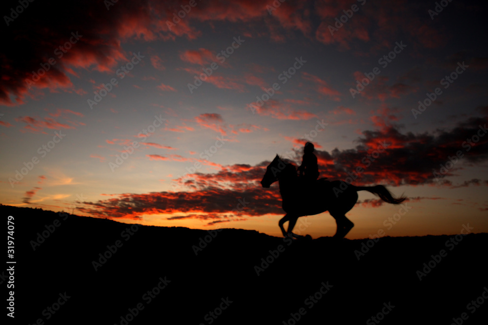 Sunset Horserider Sunset Horserider