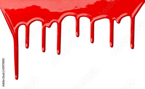 Foto red paint leaking art