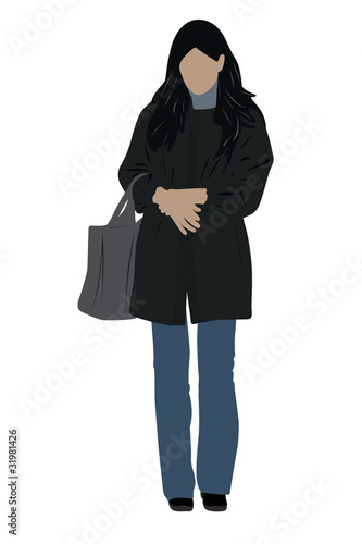girl with a bag