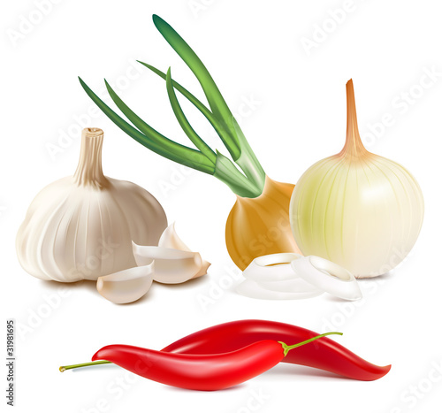Photo-realistic vector. Set of spices.