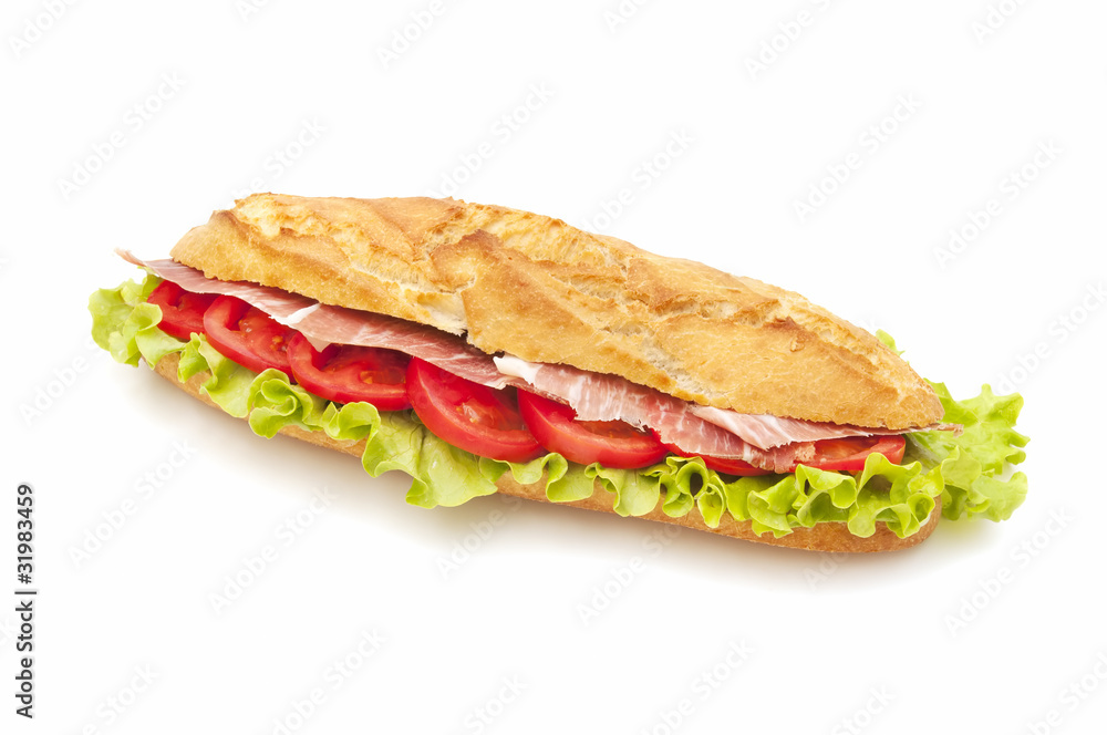 Obraz premium sandwich isolated on white background