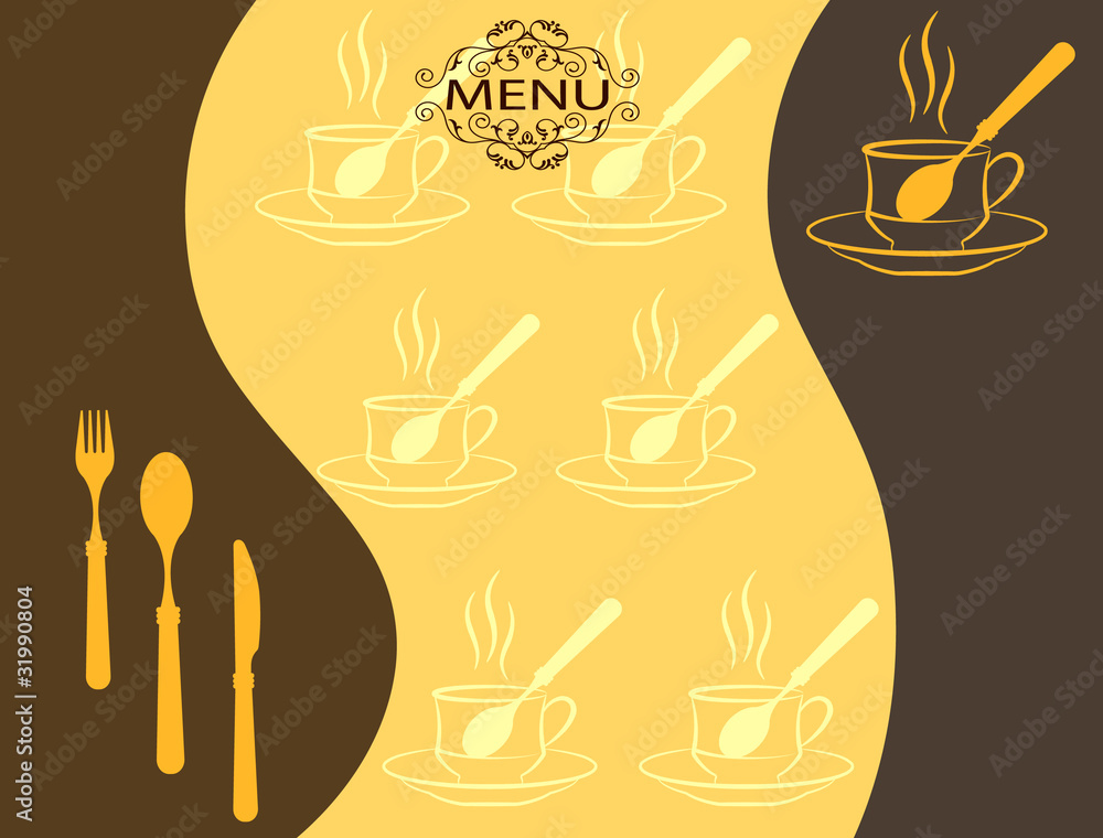 Menu Card Template Stock Vector | Adobe Stock