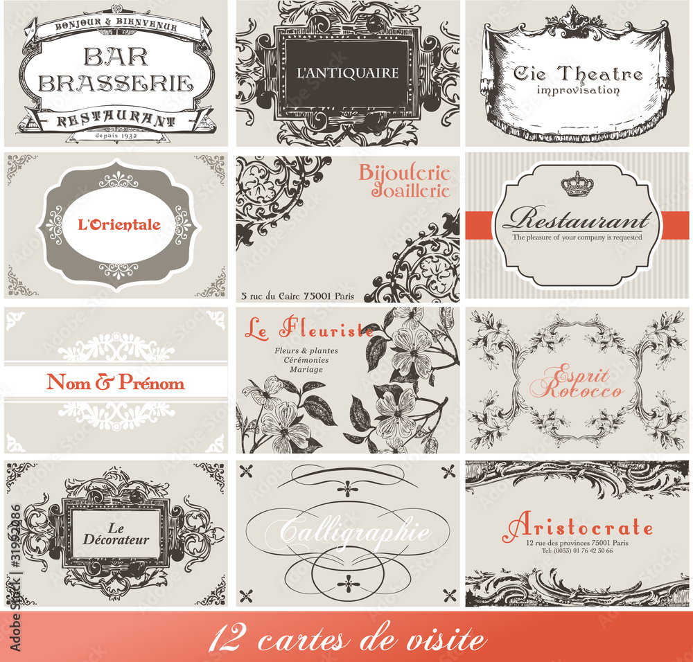 carte de visite rétro