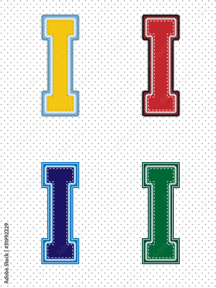 Obraz premium Vector Alphabet - Tackle Twill