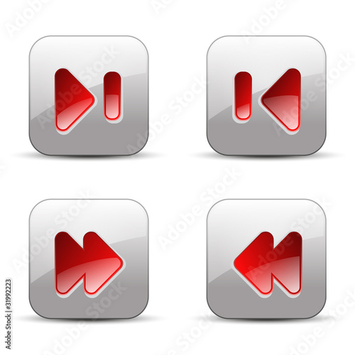 next skip back previous forward buttons vector illustration