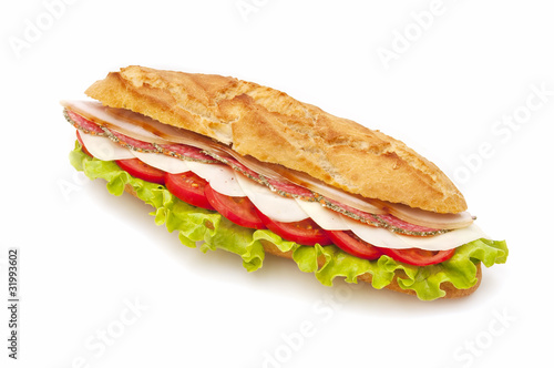 sandwich isolated on white background