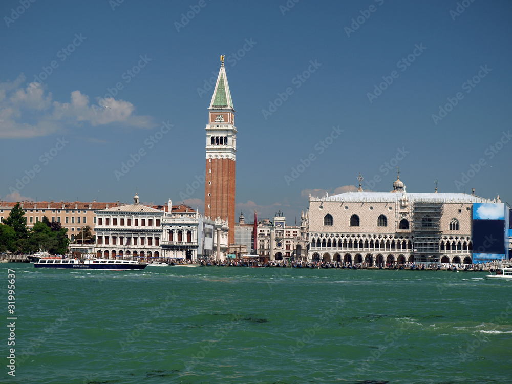 Venice - St. Mark's Square as seen from the San Macro Canal