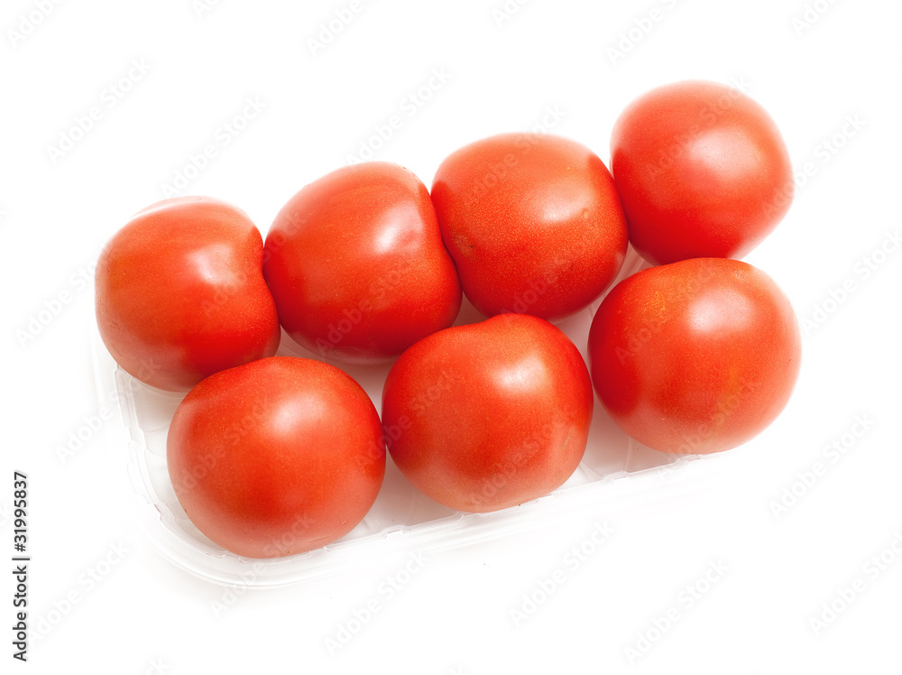tomatoes in plastic plate tomatoes in plastic plate