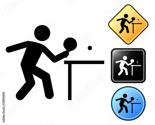Table tennis pictogram and signs