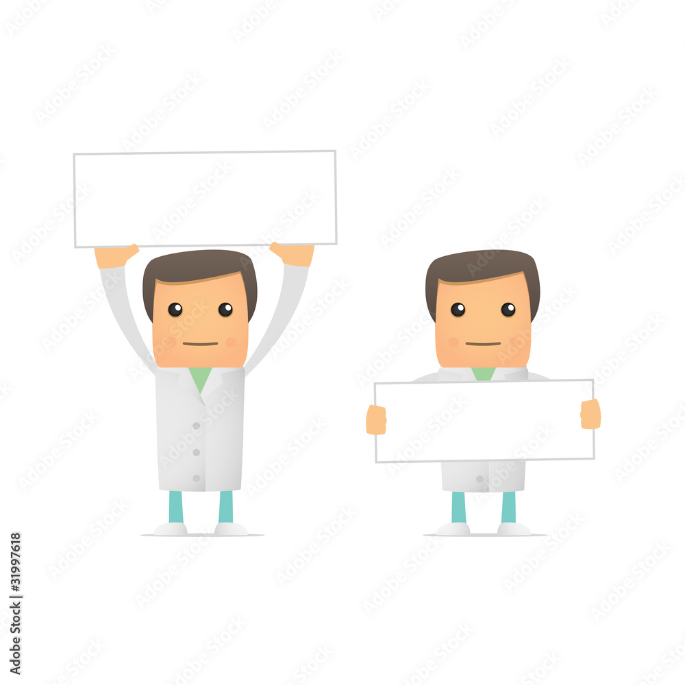 set of funny cartoon doctor set of funny cartoon doctor
