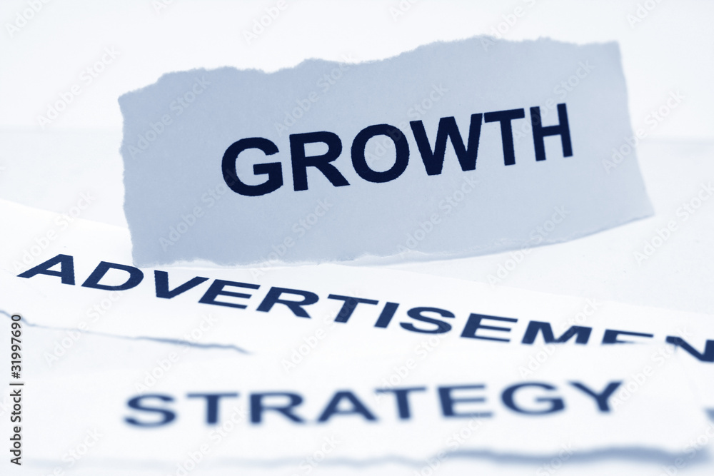 Fototapeta premium Growth advertisement strategy concept