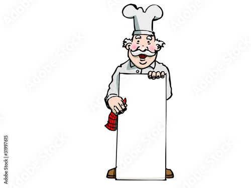 cuisinier pancarte
