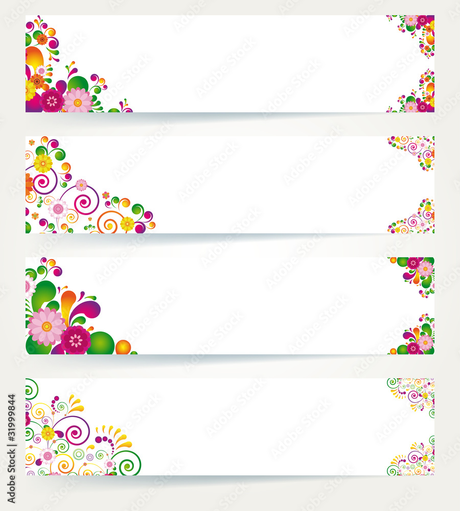 Floral design banners. Floral design banners.