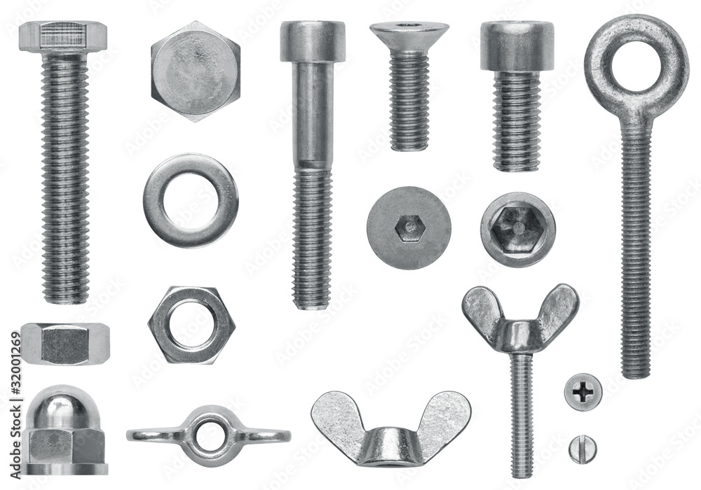 Hardware screw collection - obrazy, fototapety, plakaty 