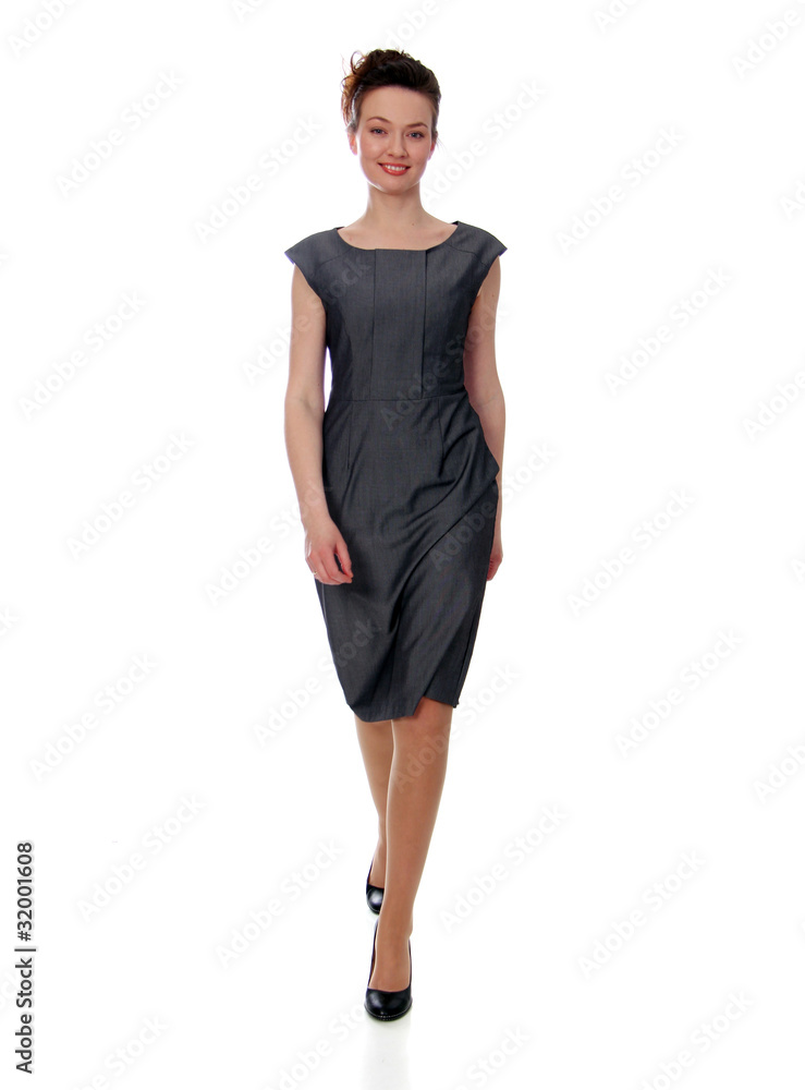 Cute businesswoman isolated on the white background Cute businesswoman isolated on the white background