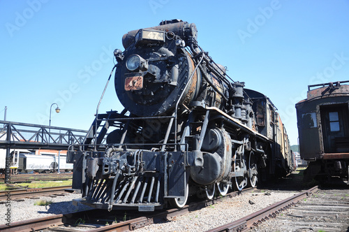 Steam locomotive in Steamtown NHS in Pennsylvania, USA