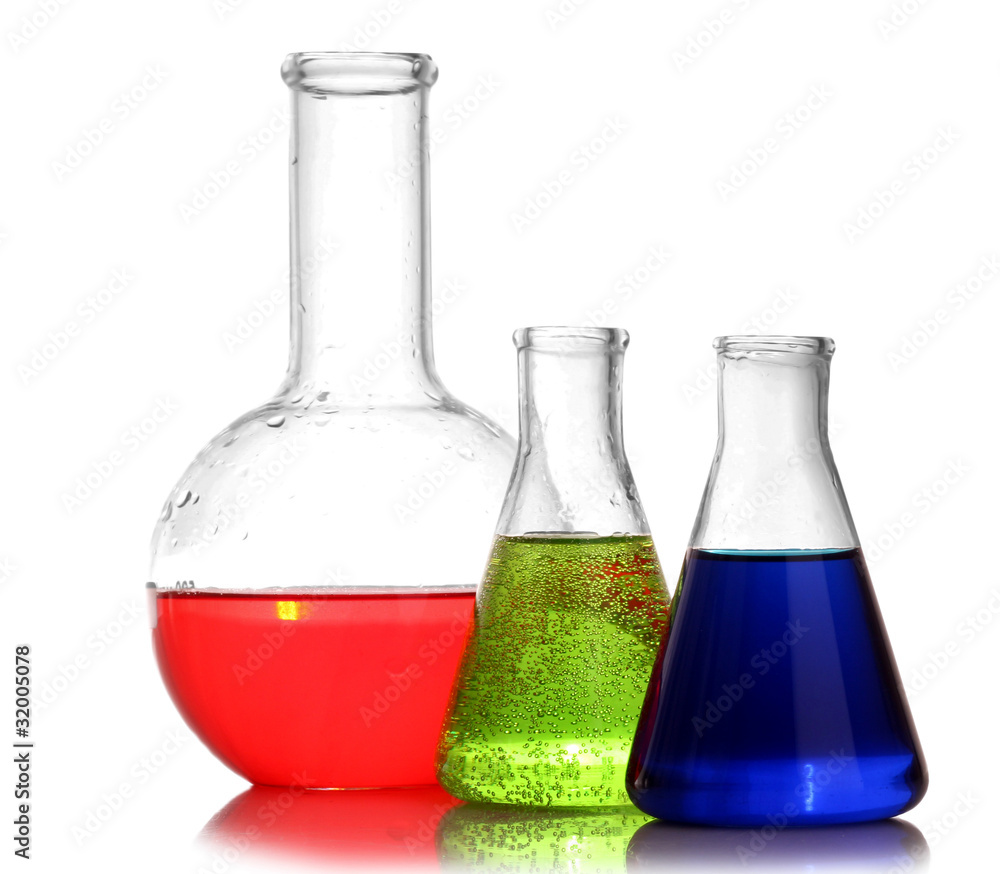 Test-tubes isolated on white. Laboratory glassware Test-tubes isolated on white. Laboratory glassware