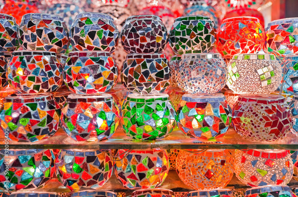 Lamps for sale at the Spice Bazaar at Istanbul