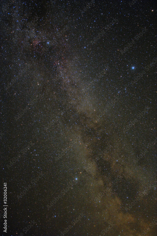 Summer triangle and Milky Way