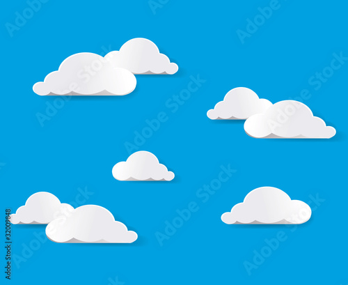 White clouds. Vector.