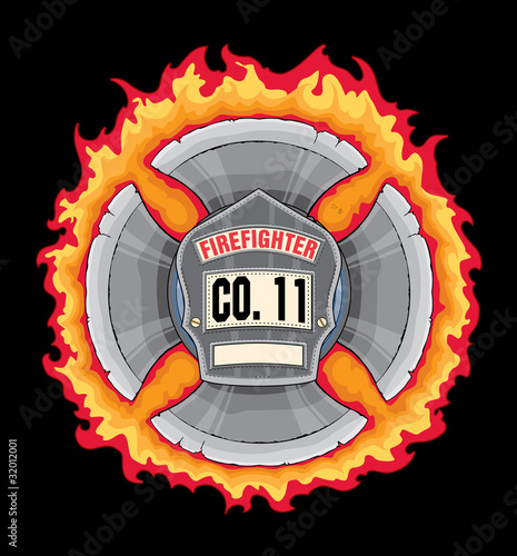 Firefighter Cross With Shield