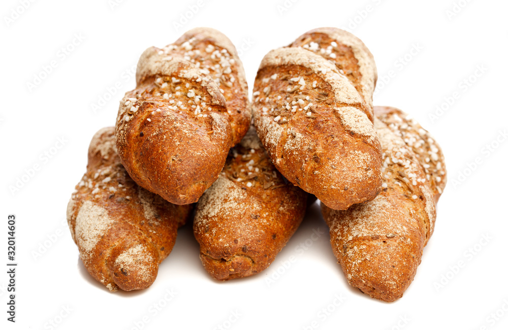 Isolated breads Isolated breads