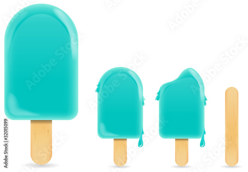 classic soft blue ice cream bar or ice pop