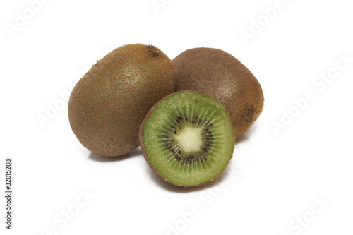 Fresh sliced and unsliced kiwi