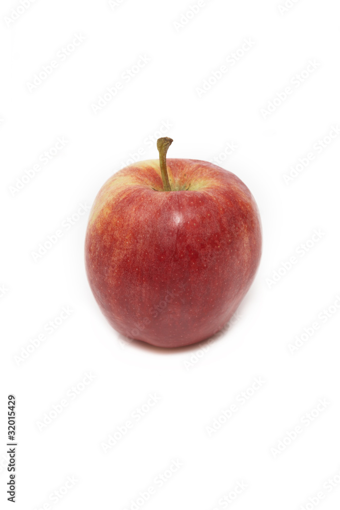 Fresh red apple isolated on a white background