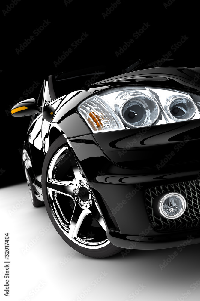 Obraz premium Czarny samochód