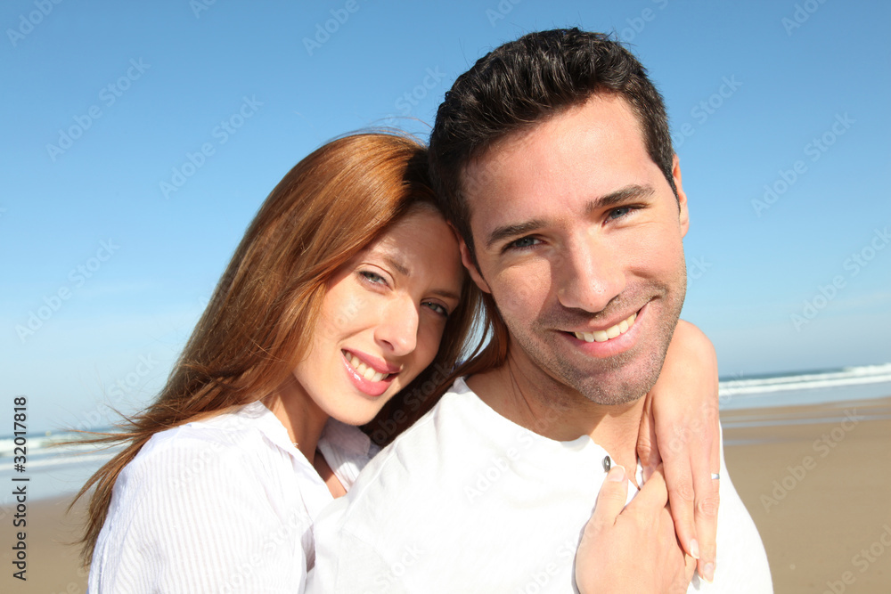 Happy married couple at the beach Happy married couple at the beach