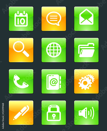 glossy web buttons icons