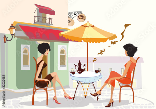 Friends in cafe