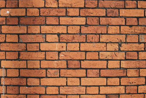 Brick wall with black mortar