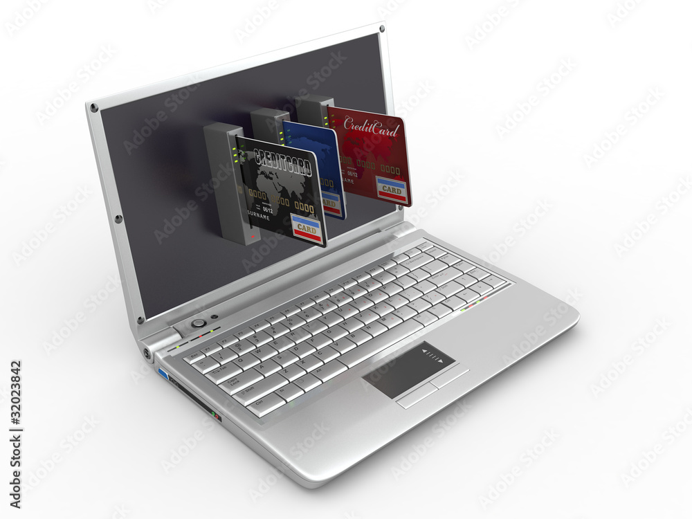 E-commerce. Laptop and credit card. E-commerce. Laptop and credit card.
