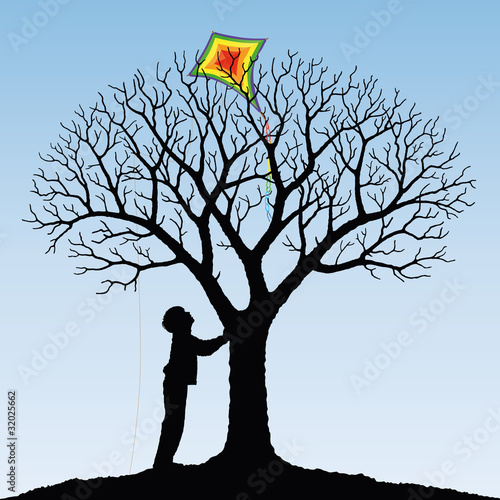 aquilone sull'albero