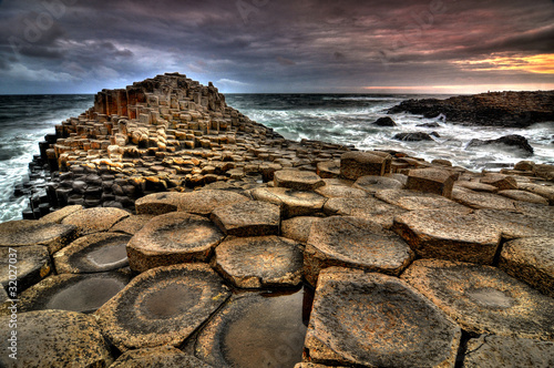 Sunset at Giant's Causeway (HDR) photo