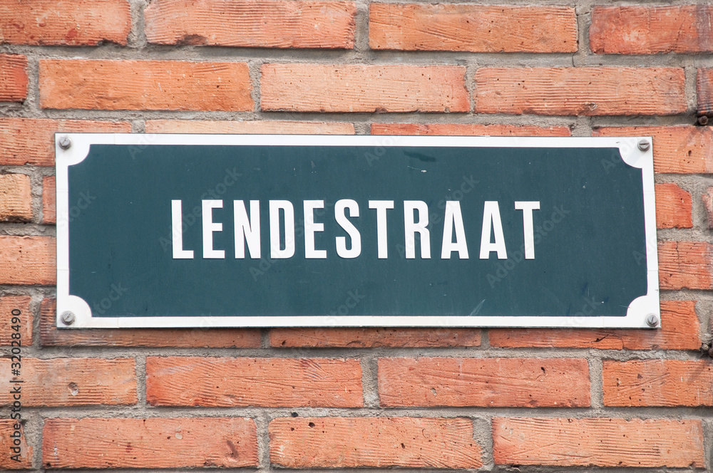 Obraz premium Bruges, panneau de rue