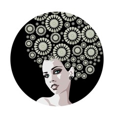 Fototapete Malerische Inspiration Verführerische Frau im Vintage Stil  © bruniewska