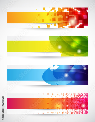 Set di banners - Set of four headers with copy space