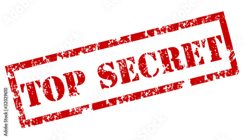 Top secret - rubber stamp vector