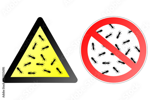 Warnschild Ameisen
