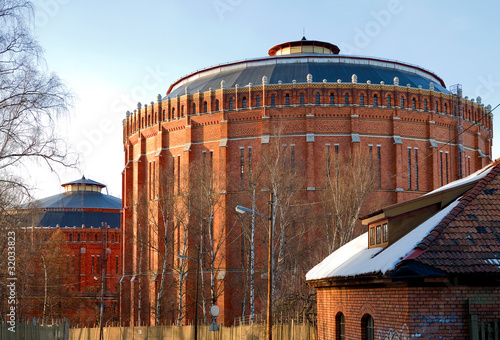 Fotografie Old gasometer in brick.
